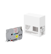 Schriftband WBBRRLT132CL, 12mm x 8m, rot/transparent, laminiert, kompatibel zu P-touch TZe-132