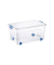 Aufbewahrungsbox Combi Box mit Clipdeckel und Rollen 8035656ABM, 43 Liter, mit Deckel, au&szlig;en 539x380x290mm, Kunststoff transpare