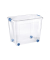 Aufbewahrungsbox Combi Box mit Clipdeckel und Rollen 8035657ABM, 67 Liter, mit Deckel, au&szlig;en 593x380x470mm, Kunststoff transpare