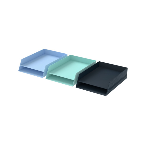 6 Stück Oxford Briefablage 400179593, blau/Grün/Schwarz, Laminierter Karton 3045050470820 Oxford