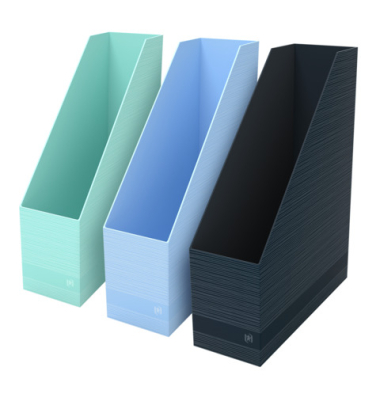 Stehsammler Harmonia 400179594, A4, Pastellblau/Pastellgr&uuml;n und Schwarz, Karton, 92mm