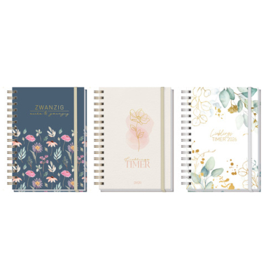 Wochenkalender 9824-3, sortiert, 1 Woche / 2 Seiten, 15,2x21,9cm, 2025/2026