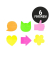 Haftnotizblock Sticky Notes sortiert