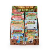 Sticker im Buch sortiert