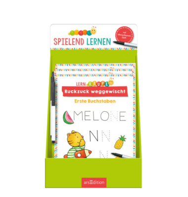 &Uuml;bungsheft 136554 Lernraupe, ohne / -, A4, -, gr&uuml;n, 12 Blatt / 24 Seiten
