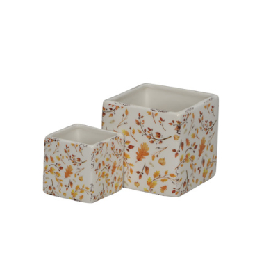Kübel eckig 2ST orange gelb