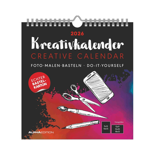 ALPHA EDITION Bastelkalender 160646, 1 Monat / 1 Seite,  4069095018945 ALPHA EDITION