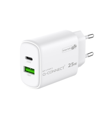 Ladegerät Steckdose USB-AUSB-C weiß