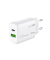 Ladegerät Steckdose USB-AUSB-C weiß