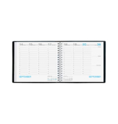 Wochenkalender 790-1020, schwarz, Pr&auml;gung: Assessor in wei&szlig;, 1 Woche /  2 Seiten, 15,8x14,7cm, 2026