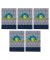 Gummizugmappe Cute Animals 50040858, A4 blau/Wei&szlig;/Gr&uuml;n Karton 350g, f&uuml;r ca. 150 Blatt  (80 g/m&sup2;), mit 3 Einschlagklappen