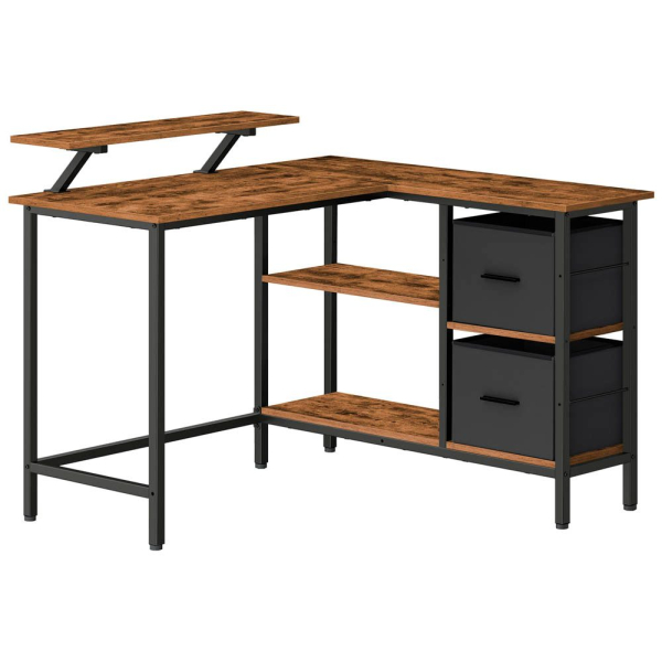 0194343160719 - Schreibtisch vintage-braun rechteckig 4-Fuß-Gestell schwarz 1150 x 1050 cm 0194343160719 VASAGLE 0194343160719 - Schreibtisch vintage-braun rechteckig 4-Fuß-Gestell schwarz 1150 x 1050 cm 0194343160719 VASAGLE