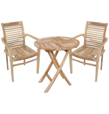 Sitzgruppe JAVA, natur Holz, 3-teilig