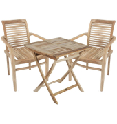 Sitzgruppe JAVA, natur Holz, 3-teilig