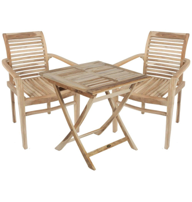 Sitzgruppe JAVA, natur Holz, 3-teilig