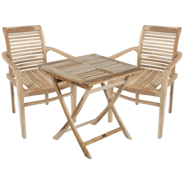 4041908121400 - 3tlg Teak Tischgruppe Gartenmöbel Gartentisch Stuhl Garten Stapelstuhl Tisch 4041908121400 - 3tlg Teak Tischgruppe Gartenmöbel Gartentisch Stuhl Garten Stapelstuhl Tisch