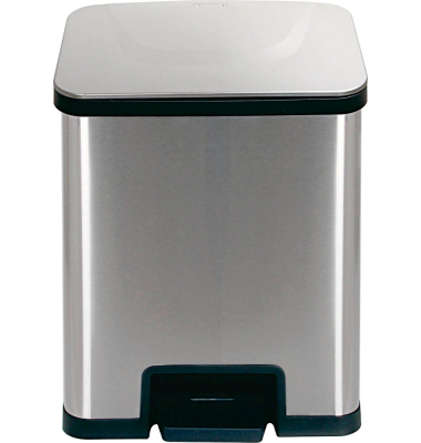 Powerstep Mülleimer 38,0 l edelstahl, schwarz