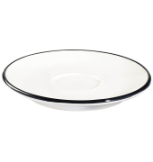 12 ID Fine Untertassen Espresso Modest Black Lona weiß 12,0 cm
