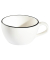 12 ID Fine Cappuccinotasse Modest Black Alzar weiß 0,2 l