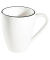6 ID Fine Kaffeebecher Modest Black Alzar weiß 0,3 l