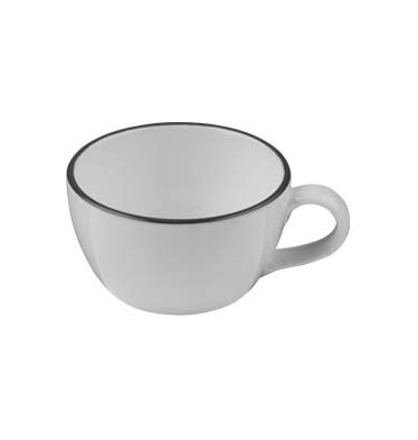 12 ID Fine Cappuccinotasse Modest Black Alzar grau 0,2 l