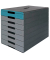 Schubladenbox IDEALBOX PLUS  graublau 776306, DIN C4 mit 7