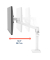 Monitor-Halterung NX 45-669-216 weiß für 1 Monitor, Tischklemme, Tischbohrung