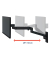 Monitor-Halterung LX Pro Arm 45-683-292 schwarz für 1 Monitor, Wandhalterung