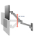 Monitor-Halterung LX Pro Arm 45-683-293 dunkelgrau für 1 Monitor, Wandhalterung