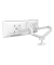 Monitor-Halterung LX Pro Dual Side-By-Side 45-686-290 weiß für 2 Monitore, Tischbohrung, Tischklemme