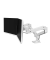 Monitor-Halterung LX Pro Dual Side-By-Side 45-686-290 weiß für 2 Monitore, Tischbohrung, Tischklemme