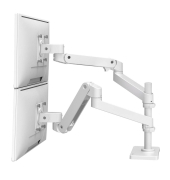 Monitor-Halterung LX Pro Dual Stacking 45-690-290 weiß für 2 Monitore, Tischbohrung, Tischklemme