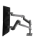 Monitor-Halterung LX Pro Dual Stacking 45-690-293 dunkelgrau für 2 Monitore, Tischbohrung, Tischklemme