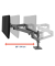 Monitor-Halterung LX Pro Dual Stacking 45-690-293 dunkelgrau für 2 Monitore, Tischbohrung, Tischklemme