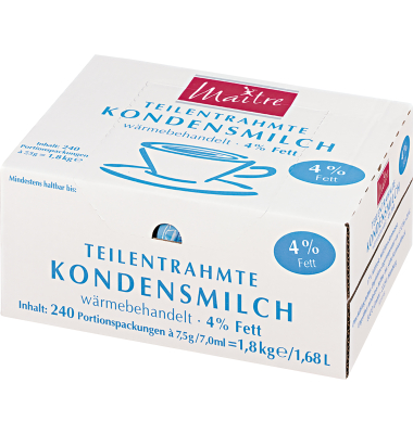 Kondensmilch 6269, 4% Fett, 7,5g, Portionsdose