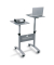 Multimedia Wagen verstellbar silber 82 x 81cm mit 4 Rollen