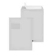 Versandtaschen 30003817, C4, mit Fenster, haftklebend, 100g, recyclinggrau