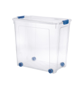Aufbewahrungsbox Combi Box mit Clipdeckel und Rollen 8035952ABM, 85 Liter, mit Deckel, au&szlig;en 593x380x554mm, Kunststoff transpare
