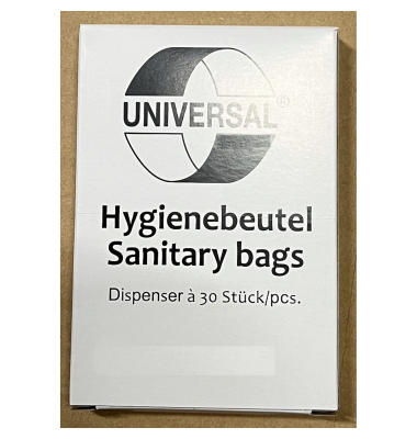 Hygienebeutel 446017600 Universal, weiß, offen