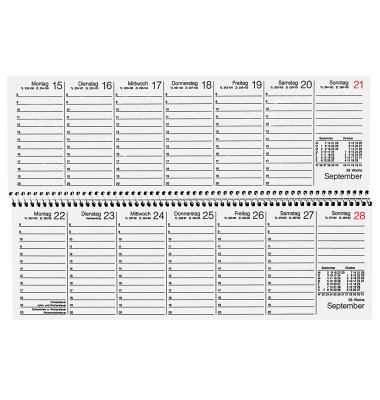 Querkalender 5094-26, 1 Woche / 1 Seite, 30x10cm (BxH) (Querformat), 2026