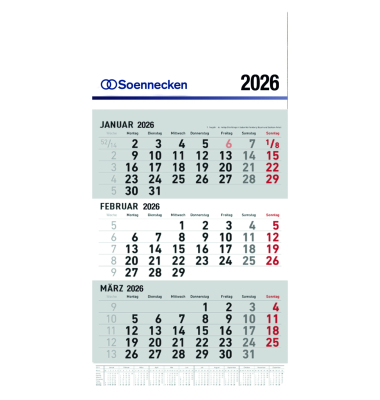 Wandkalender 5096-26, 29,7x48,5cm (BxH), 2026
