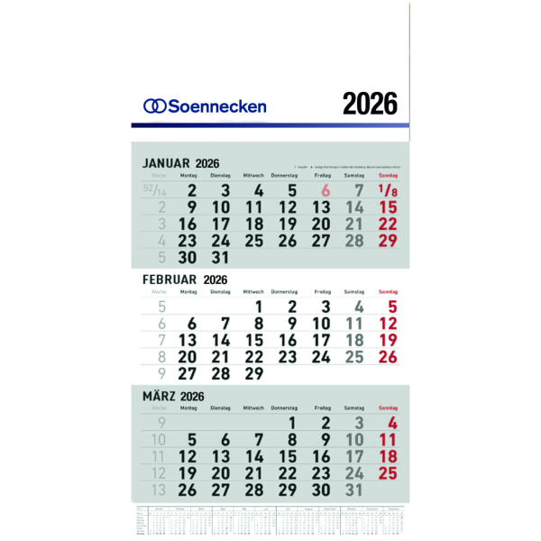 4003630034151 - Wandkalender 5096-26 297x485cm (BxH) 2026 4003630034151 Soennecken 4003630034151 - Wandkalender 5096-26 297x485cm (BxH) 2026 4003630034151 Soennecken