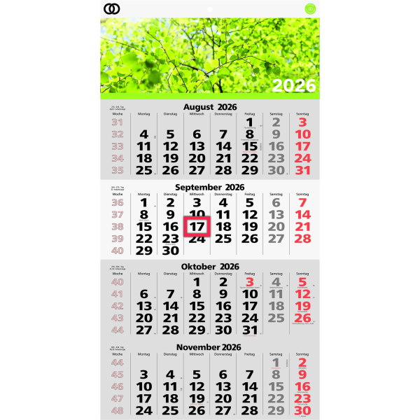4003630034168 - Wandkalender 5103-26 oeco 33x588cm (BxH) 2026 4003630034168 Soennecken 4003630034168 - Wandkalender 5103-26 oeco 33x588cm (BxH) 2026 4003630034168 Soennecken