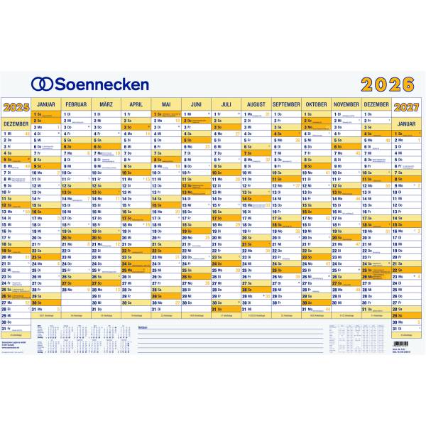 4003630034175 - Plakatkalender 5176-26 14 Monate 1 Seite 100x70cm (BxH) 2026 4003630034175 Soennecken 4003630034175 - Plakatkalender 5176-26 14 Monate 1 Seite 100x70cm (BxH) 2026 4003630034175 Soennecken