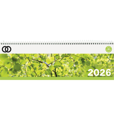Querkalender 5101-26, oeco, 1 Woche / 1 Seite, 29,6x9,9cm (BxH) (Querformat), 2026