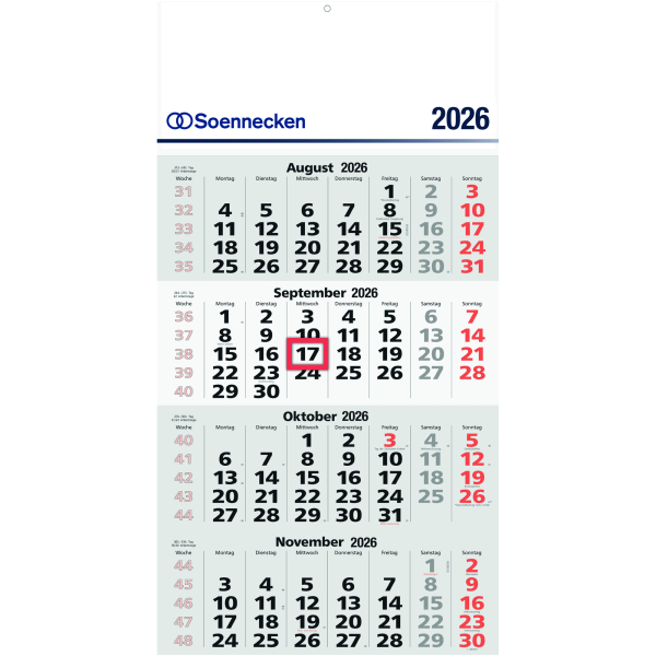 4003630034205 - Wandkalender 5097-26 30x60cm (BxH) 2026 4003630034205 Soennecken 4003630034205 - Wandkalender 5097-26 30x60cm (BxH) 2026 4003630034205 Soennecken