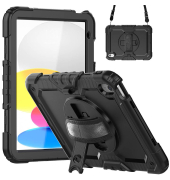 360° Rugged Case Tablet-Cover für Apple iPad 10. Gen (2022), iPad 10. Gen (2024), iPad (A16) (2025) schwarz