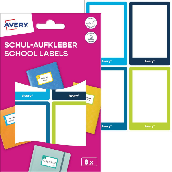4004182519868 - Schuletiketten Rahmen farblich sortiert 8 Etiketten 4004182519868 8 Stück 4004182519868 - Schuletiketten Rahmen farblich sortiert 8 Etiketten 4004182519868 8 Stück