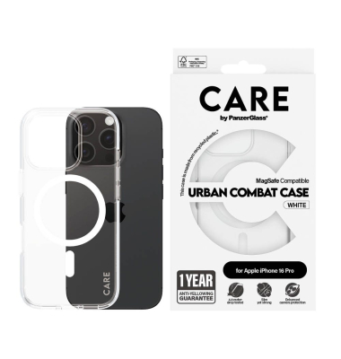 URBAN COMBAT Handy-Cover für Apple iPhone 16 Pro weiß