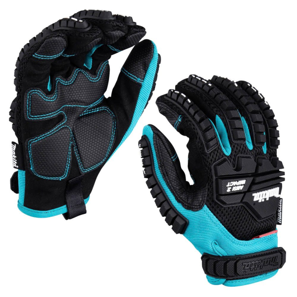 Makita Arbeitshandschuhe, Synthetisches Leder, schwarz, Größe 11 0088381592864 Makita